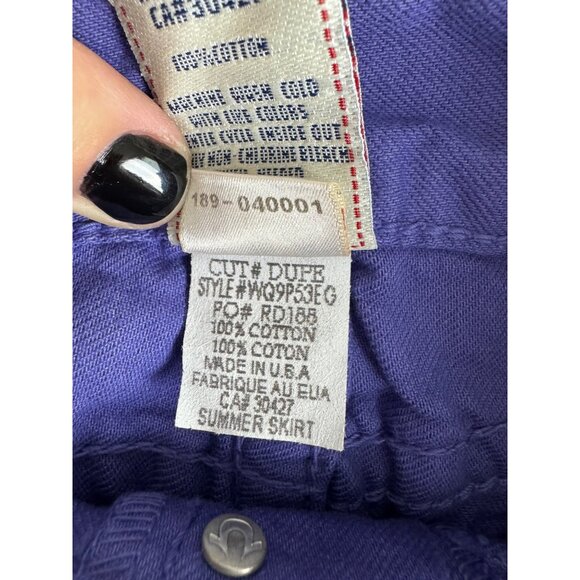 True Religion Womens Purple Mini Skirt Size 26 Y2K Rare NWOT Cotton USA Made - Picture 6 of 12